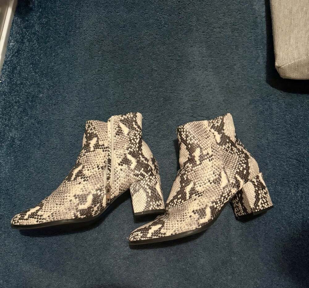 Madden Girl Snake Print Ankle Booties Size 8.5